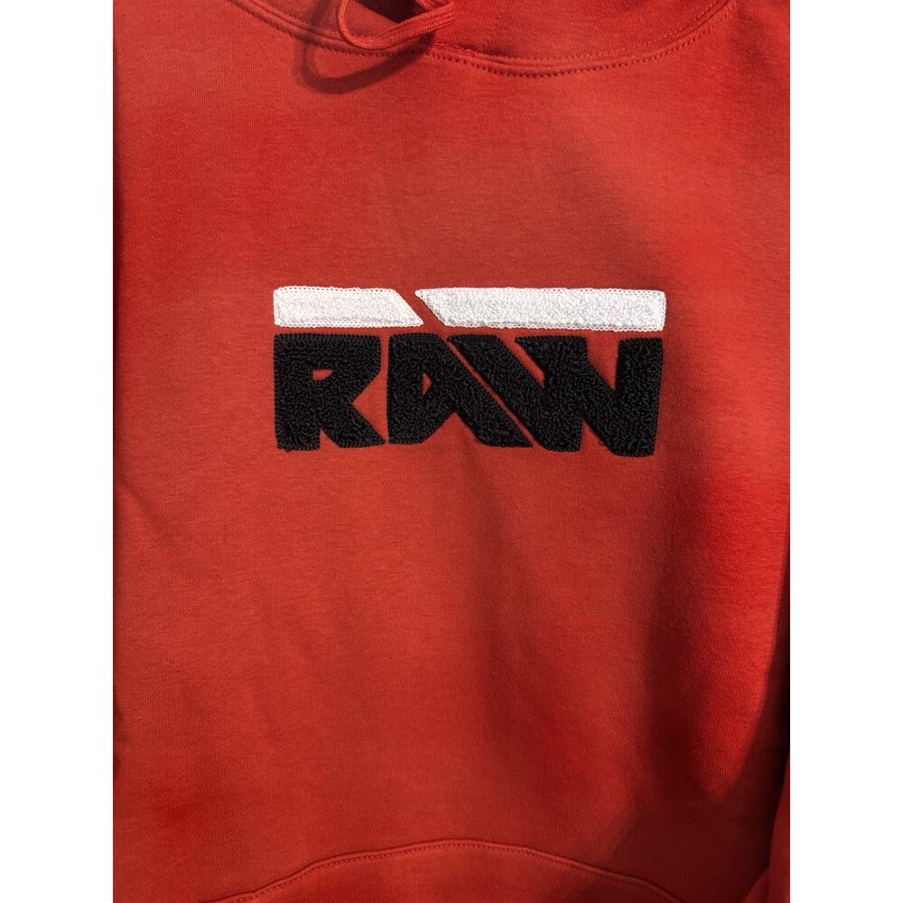 Rawgear Hoodie Men's Sz L Red Oversized Logo Heavyweight NWT Workout - Picture 7 of 14